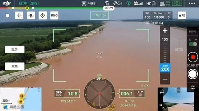 图：无人机巡检濮阳段黄河