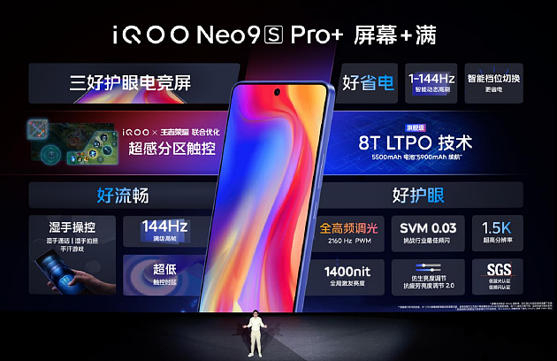 iQOO Neo9S Pro+手机发布：第三代骁龙8+自研芯片 2899元起 - 6