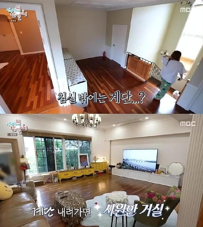 韩国知名女星，公开二层住宅，并透露自己刷的墙，窗帘是亲手做的 - 4