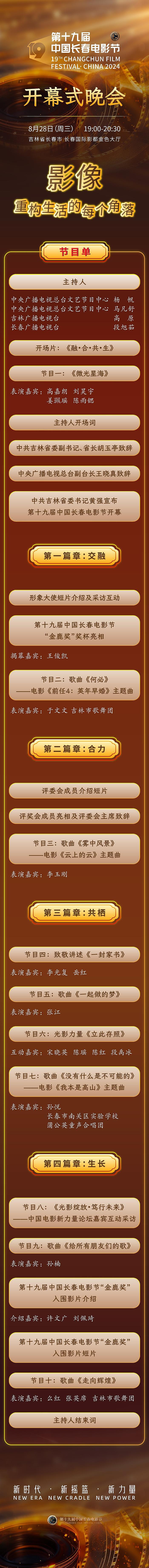 第十九届中国长春电影节开幕，开幕式晚会明星阵容官宣 - 19