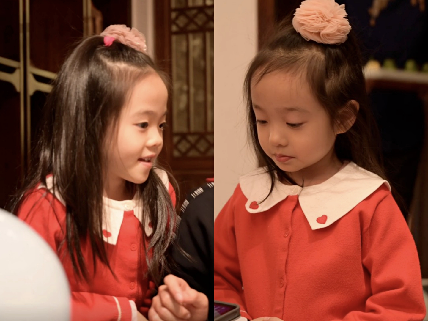杨威为5岁双胞胎女儿庆生，姐妹俩身高相差大，杨阳洋阳光帅气 - 8