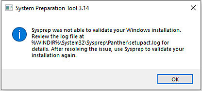 微软已修复 Win10 中 sysprep.exe 系统准备工具无法使用问题 - 1