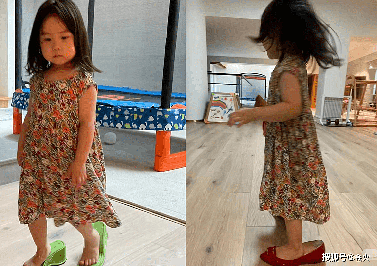 杜若溪3岁女儿在家穿名牌！拿万元包包当玩具，四肢肉嘟嘟显可爱 - 2