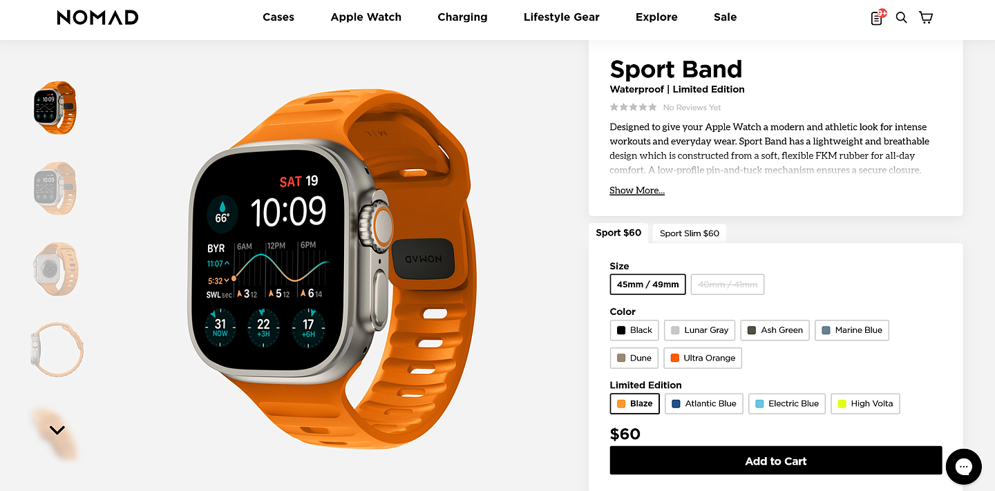 采用高辨识度设计，Nomad 推出适用于 Apple Watch 的限量款“Blaze”表带 - 1