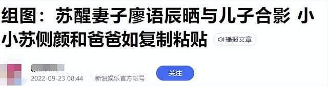 苏醒儿子首次曝光，娇妻廖语辰身材丰腴小腹凸起，被曝已生完二胎 - 1