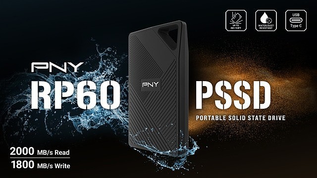 PNY必恩威推出RP60移动固态硬盘：3 米防摔、IP65 防尘防水、99.99美元起 - 1