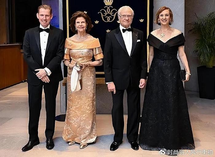 80岁瑞典王后访问墨西哥！穿橘子色礼裙身形纤细，满脸皱纹也优雅 - 3