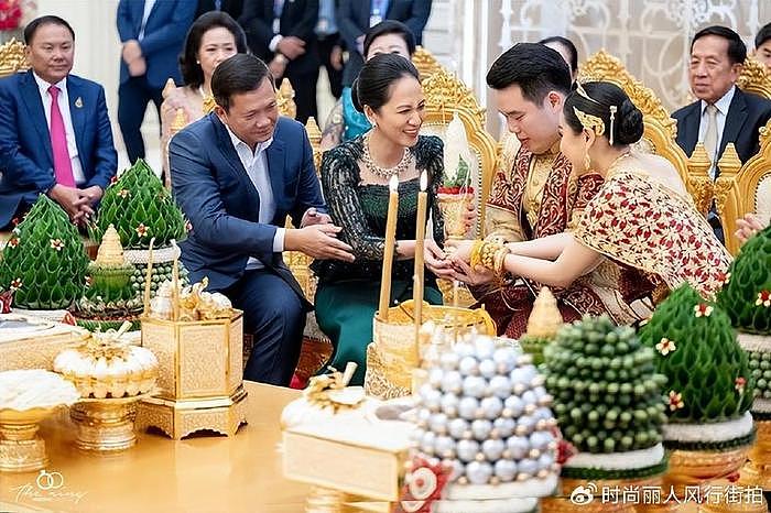 柬埔寨华人富商儿子大婚！洪森洪玛奈都来了，场面奢华新娘旺夫脸 - 11
