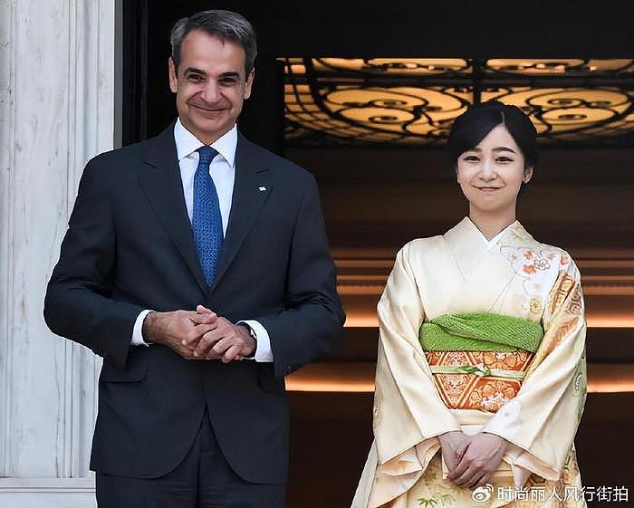 日本佳子公主独自访问希腊！穿了一身和服，希腊美女总统亲自接待 - 7
