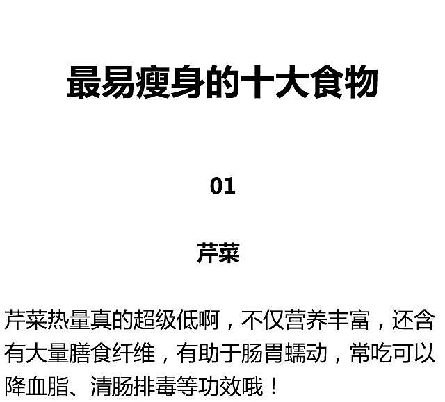 健身圈公认最易发胖的十大食物&最易瘦身的十大食物 - 11