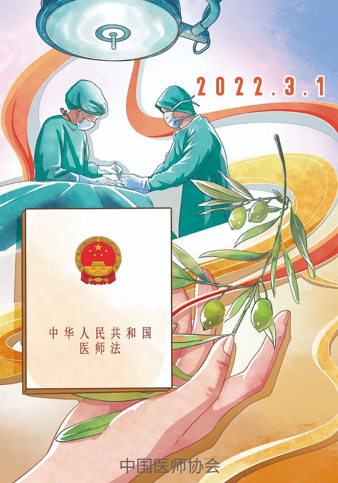 搜狐医药 | 中国医师协会发布《中华人民共和国医师法》宣传画 - 1
