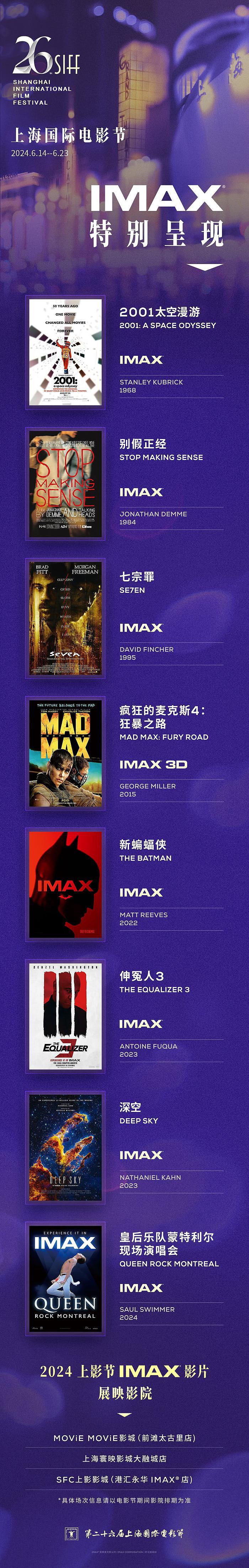 第二十六届上海国际电影节IMAX展映片单公布，八部佳作开启大银幕盛宴 - 1