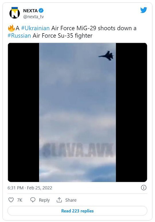 网友误传乌克兰战机击坠俄战机视频 真相是：飞行模拟游戏画面 - 1