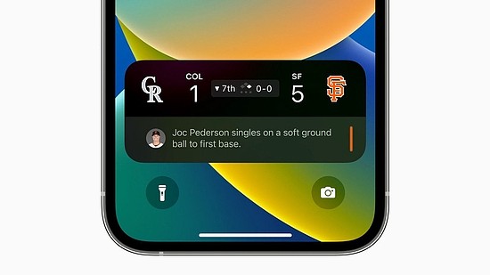 iPhone 14 Pro机型灵动岛在iOS 16.1下可实时显示体育赛事比分 - 3