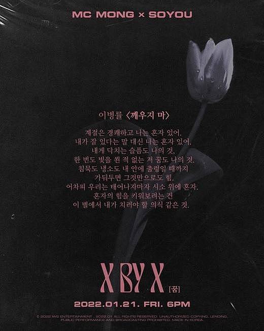 韩国歌手MC梦与昭宥将携手韩国著名诗人李秉律推出新曲《别叫醒我》 - 1