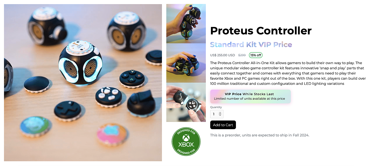 微软推出 Proteus 无障碍 Xbox 游戏手柄：模块化设计可自由组合，售 255 美元 - 2