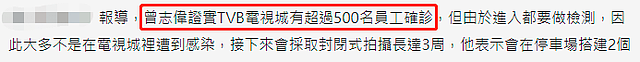 香港疫情严峻，曾志伟承认TVB超500名员工确诊，计划封闭管理拍摄 - 3