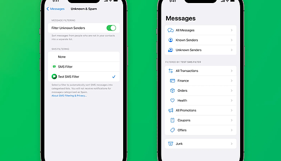 为垃圾短信分类：iOS 16的短信过滤API支持更多信息类别 - 1