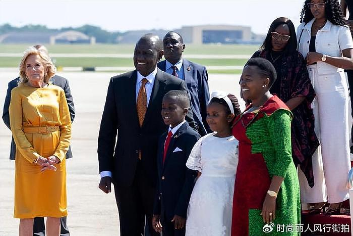 美国第一夫人欢迎肯尼亚总统夫妇！一身嫩黄裙，国宴菜品提前曝光 - 4