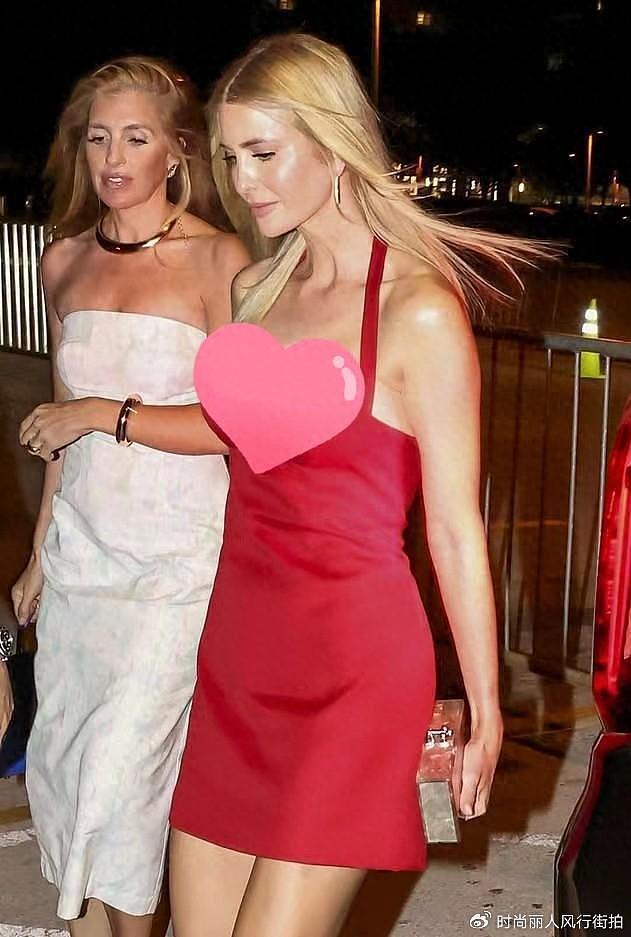 伊万卡也放大招了！在迈阿密出席海滩派对穿迷你小红裙，难得火辣 - 1