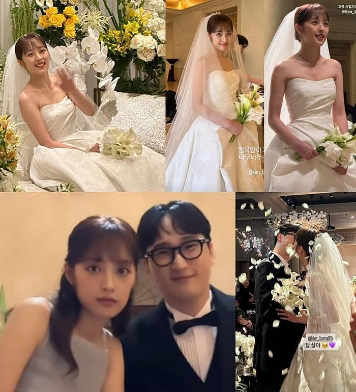 韩国知名女星，和约会三年的导演举行婚礼，好友金惠允赵贤雅出席 - 8