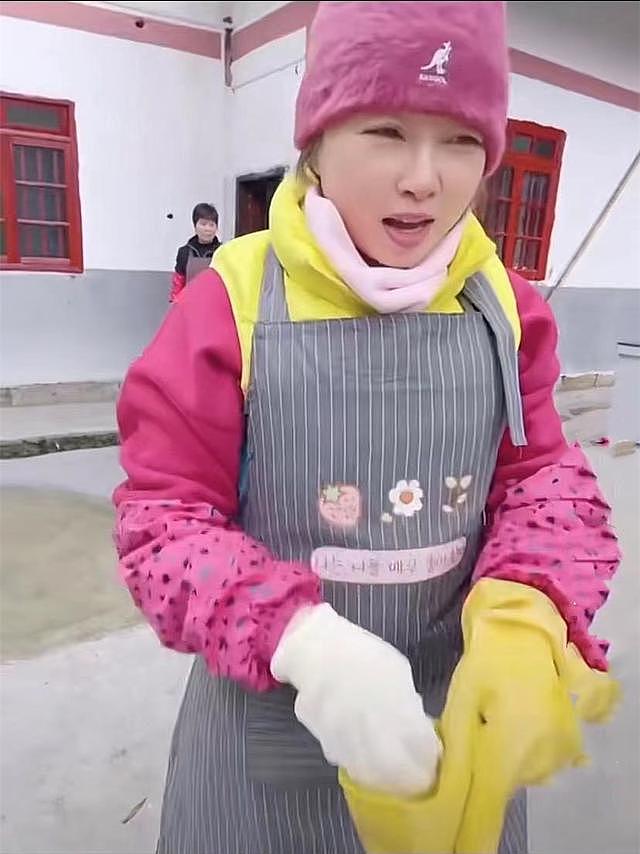 港星刘玉翠现身乡村生活，亲自下地干活洗菜生柴，打扮简朴接地气 - 3