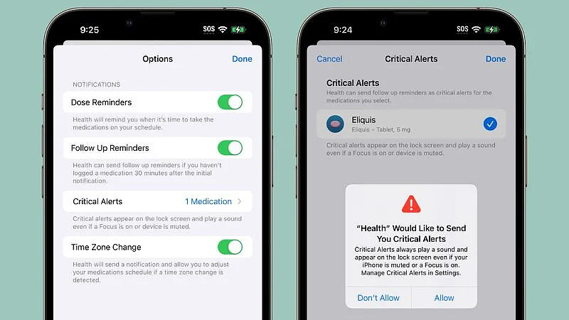iOS 17 健康应用引入后续通知，提醒用户不要忘记服药 - 1