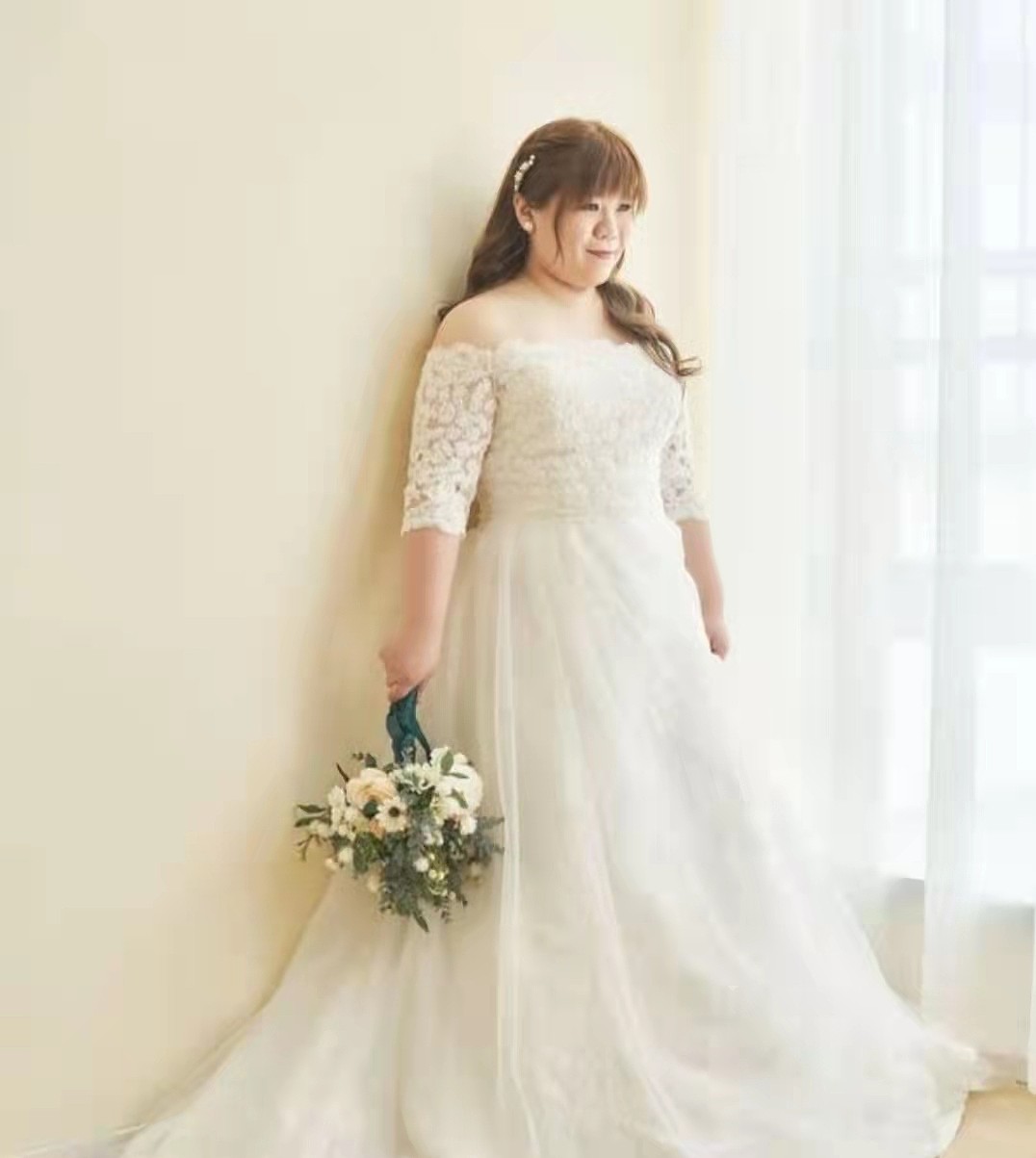 肥不是罪！TVB女艺人为大码婚纱品牌拍广告，尽显清纯一面仙气满溢 - 12