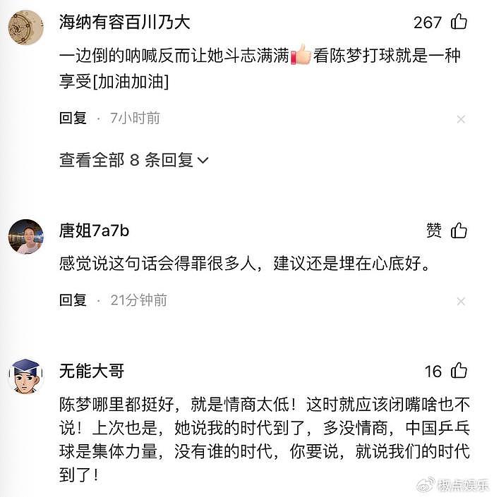 陈梦首次回应质疑：面对现场的嘈杂环境，我就是要赢给所有人看 - 6