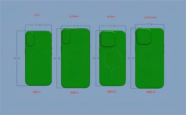 iPhone 16全系尺寸数据出炉：Pro版高度明显增加 边框刷新全行业记录 - 1