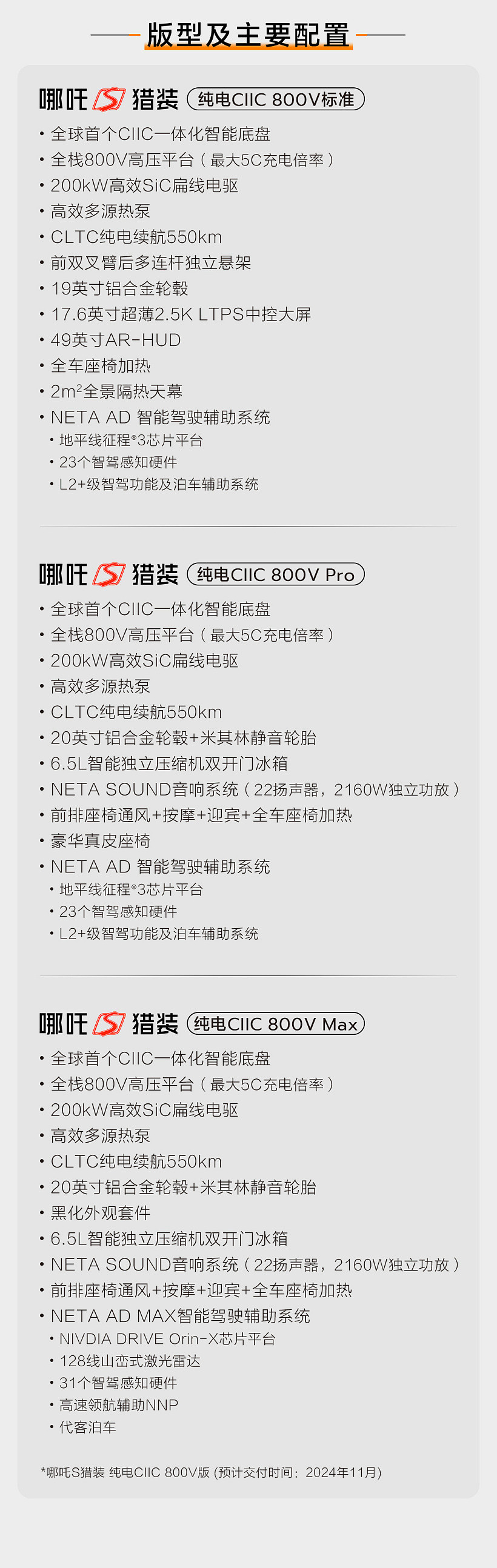 哪吒 S 猎装纯电 CIIC 800V 版开启预售：18.99 万元起，非 800V 直流桩也能快充 - 2