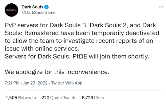 因恶意漏洞影响 FromSoftware宣布《黑暗之魂》关闭在线服务器 - 1