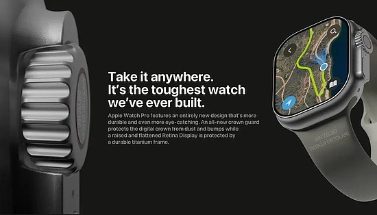 Apple Watch Pro高清渲染：全新设计 更坚固耐用 - 8