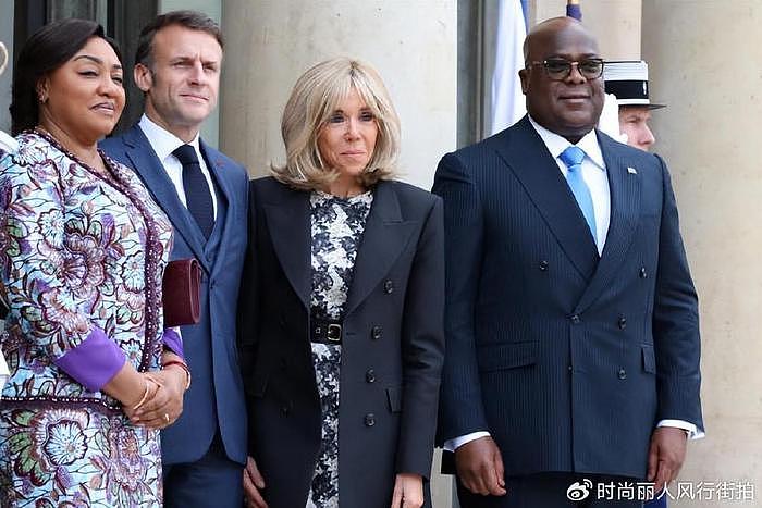 布里吉特欢迎刚果总统夫妇！布老师又秀美腿超美，刚果夫人身材壮 - 10