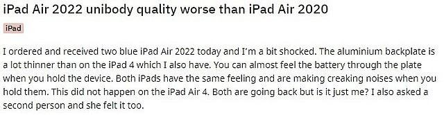 新款iPad首发翻车？用户吐槽质量问题明显 - 2
