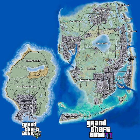 传闻《GTA6》地图面积增至147平方公里 倍杀前作 - 2