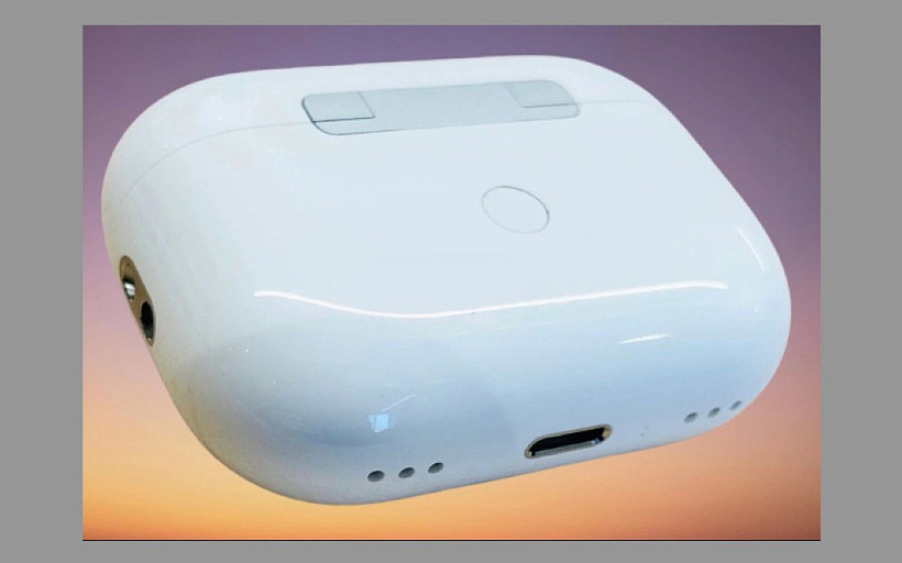 苹果AirPods Pro 2爆料图曝光：充电盒新增扬声器开孔、挂绳孔 - 1