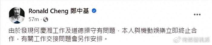 郑中基因情绪宣布退圈，蔡卓妍低谷后忙巡演，离婚14年后境遇迥异 - 1