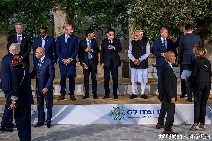 意大利G7峰会第二天大合影最新出炉！罗马教皇也来了，莫迪也来了 - 2