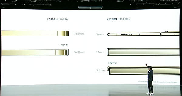 配件商晒iPhone 14 Pro带壳厚度：最厚处与小米MIX Fold 2相同 - 2