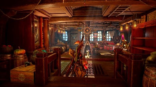 《怪物猎人崛起：曙光》公开猎人房间展示视频 住进调查帆船后部的豪华客舱 - 1