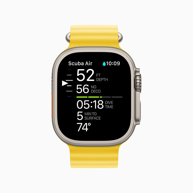 苹果为Apple Watch Ultra推出Oceanic+应用，水肺潜水爱好者利器 - 1