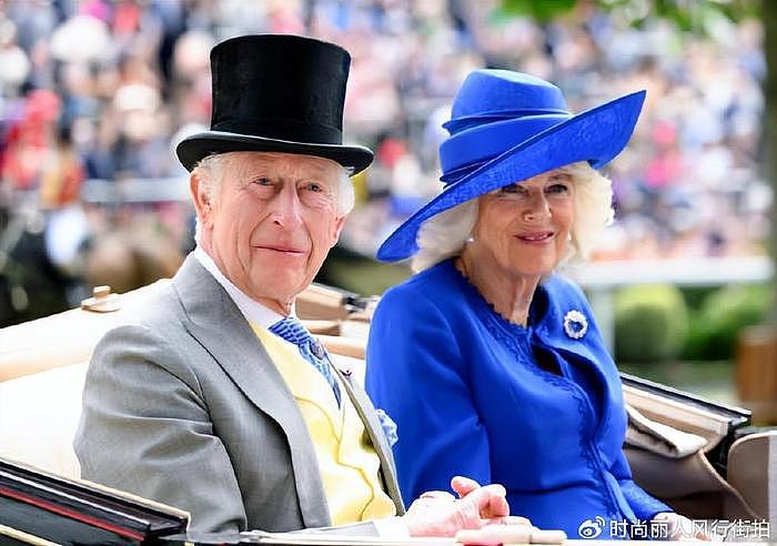 英王室赛马会第一天！卡米拉一身蓝色太风光，英国公主们都好惊艳 - 7