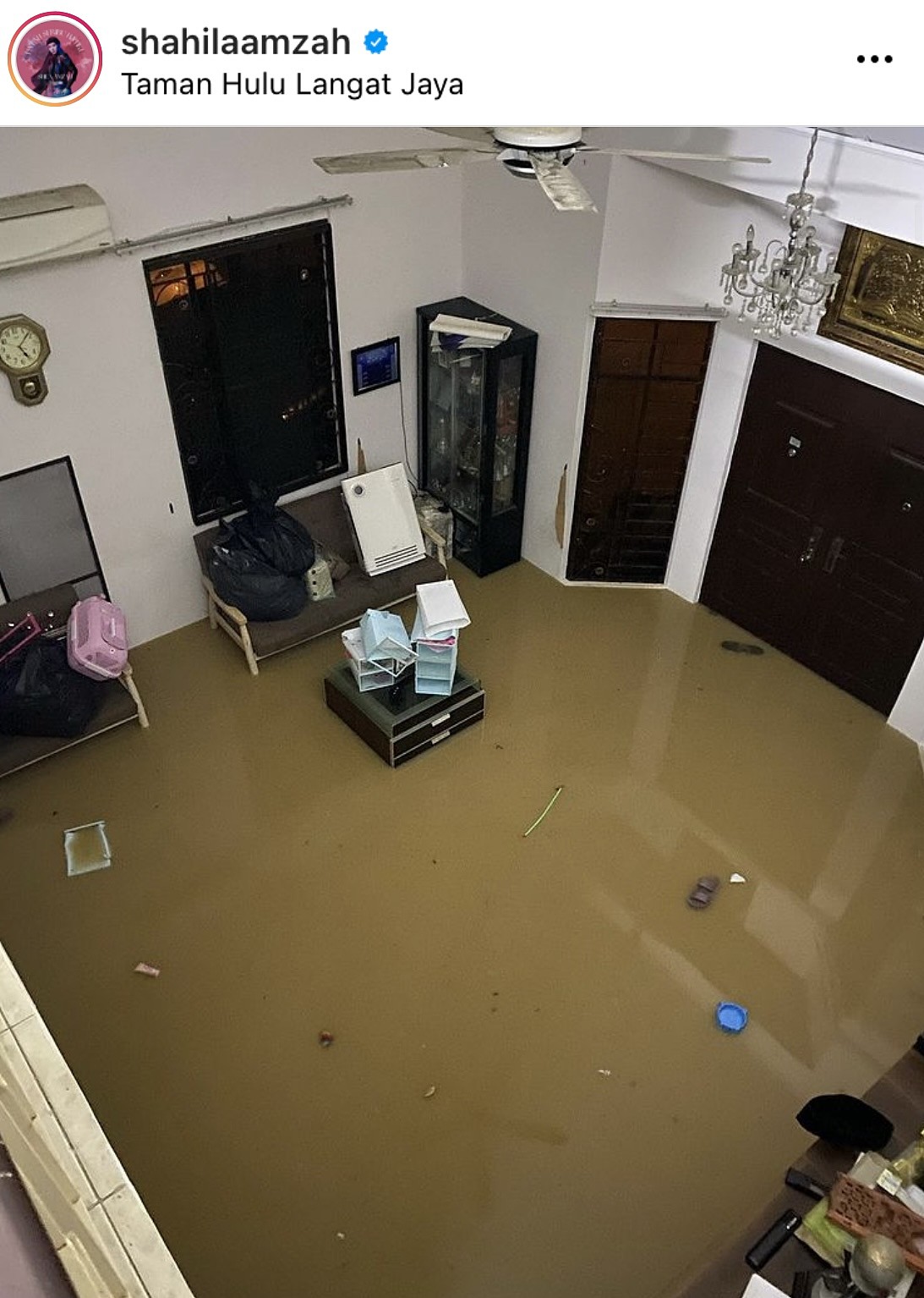 歌手茜拉豪宅遭遇洪水，全家爬上屋顶等救援，自曝靠养女逃过一劫 - 7