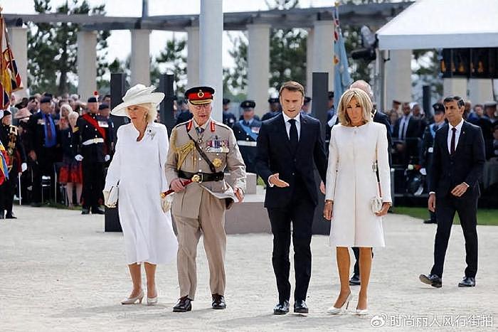 7位总统3位国王齐聚法国！第一夫人们大比拼，布丽吉特白裙又美翻 - 1