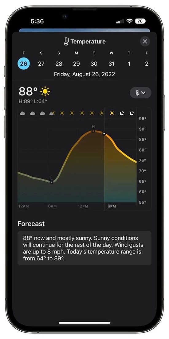 苹果iOS 16更新，天气App新功能盘点 - 3
