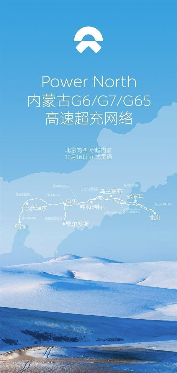 每年1000度免费加电 蔚来打通内蒙古首个高速公路超充网络：全长1170公里 - 2