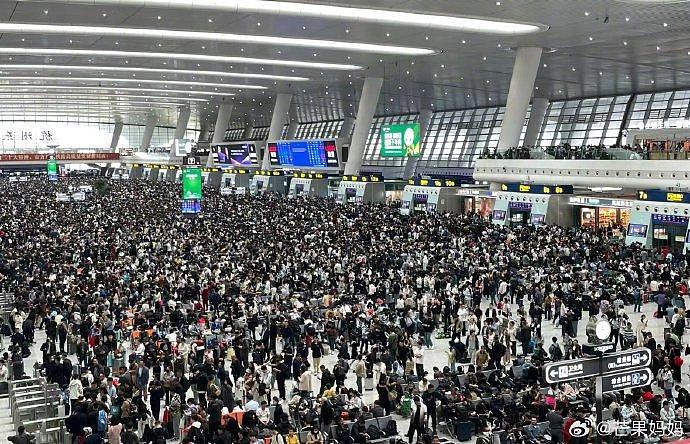 杭州东站现状，清明假期即将开始➕动车晚点，好多人啊！ - 1