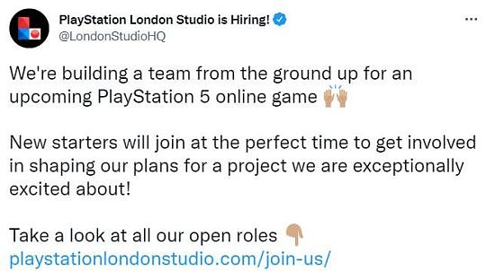 PS伦敦工作室新招聘需求 为开发PS5在线游戏组建团队 - 2