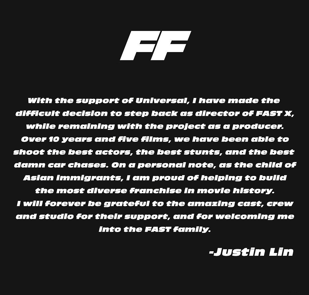 据外媒，《速度与激情10》导演林诣彬突然宣布不再执导该片…… - 3